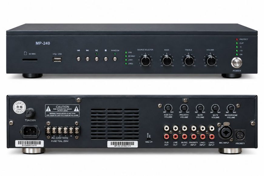 Усилитель 4х канальный Multi Room System MP-240 (4х 120Вт/8Ом; 240Вт/4Ом) 214263obrazec фото